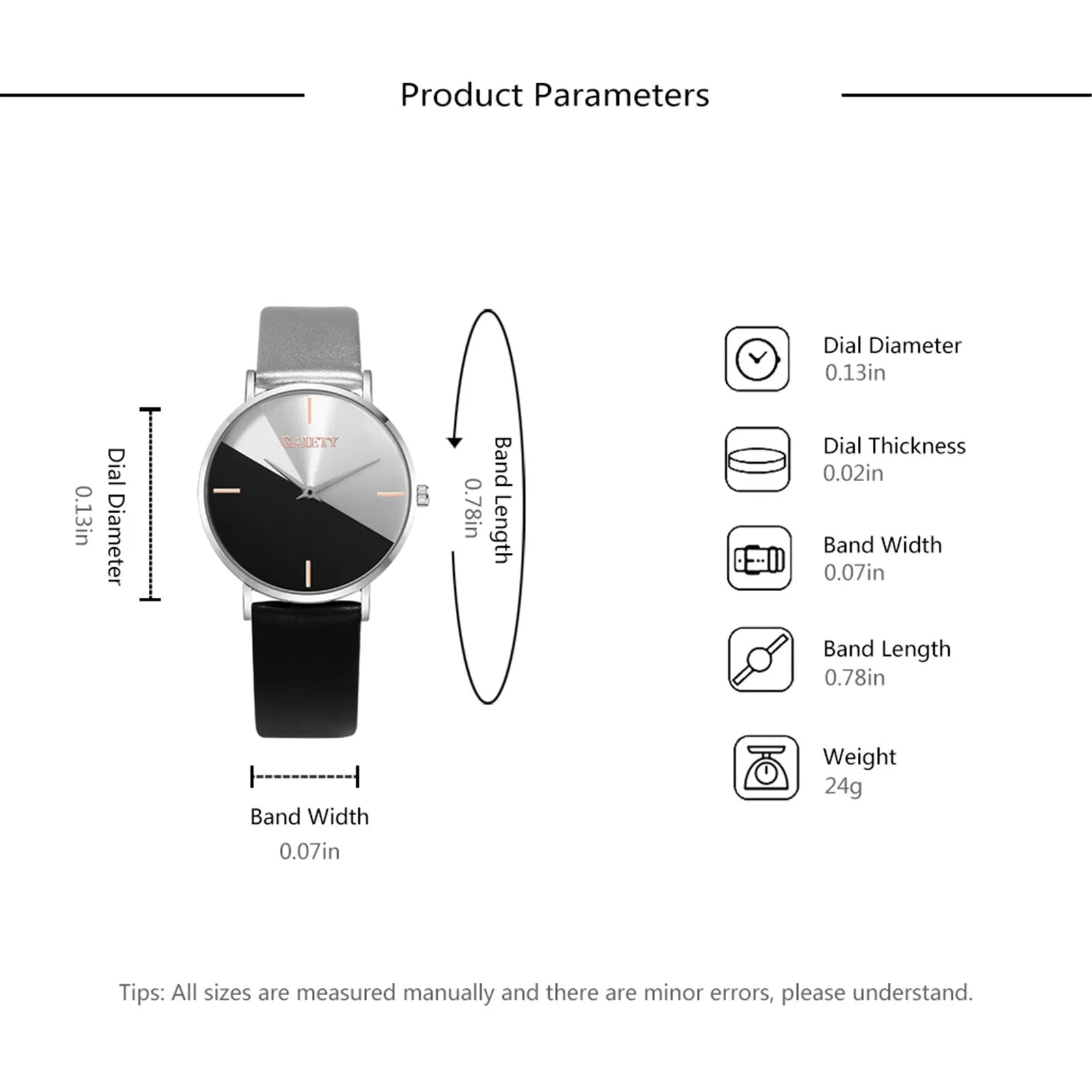 Women'S Watch Set Luxury Fashion Light Luxury Geometric Stitching Quartz Style Pu Leather Strap Round Dial Women'S Gift
