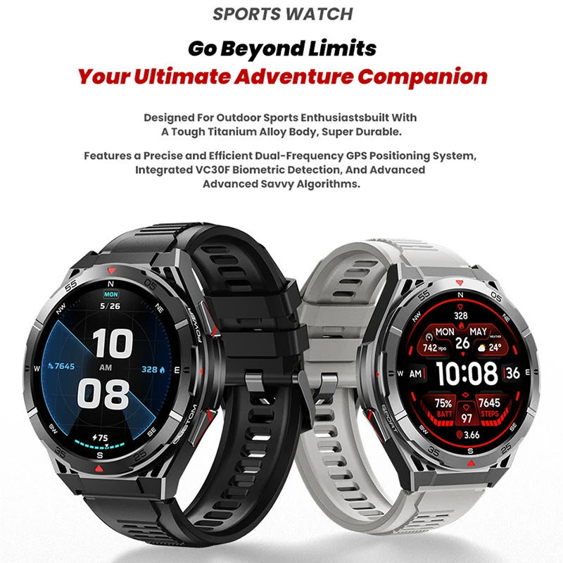 For HUAWEI Dual-Band satellite GPS Sports Smartwatch 1.43'' AMOLED Screen Compass BT 10ATM Waterproof SWIM SmartBracele 2025 New