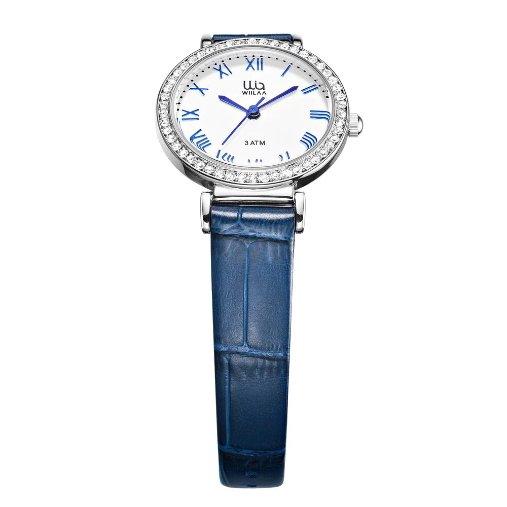 Women Leather Watches Top Brand Luxury Rhinestone Fashion Elegant Ladies Wrist Watches Women Quartz Wristwatch Dropshipping