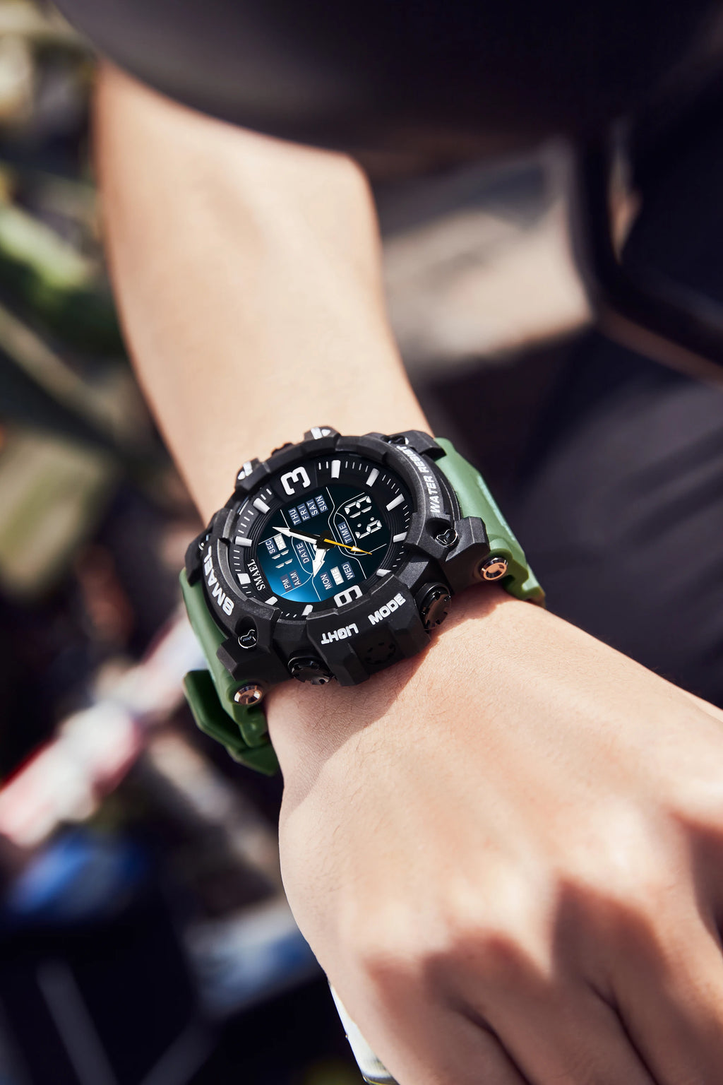 TimeSync Commander 8049 - Auto-Date Dual Display Quartz Sport Watch