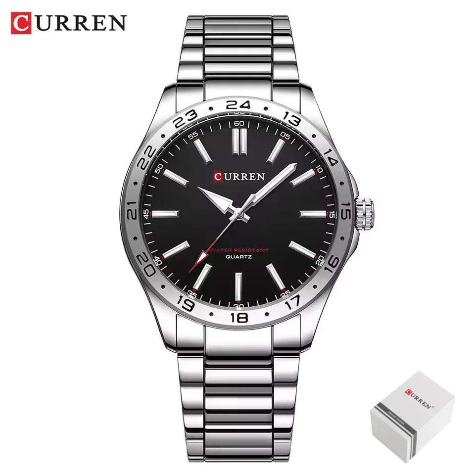 CURREN 8452 Men's Quartz Watch - Simple Fashion Business Stainless Steel