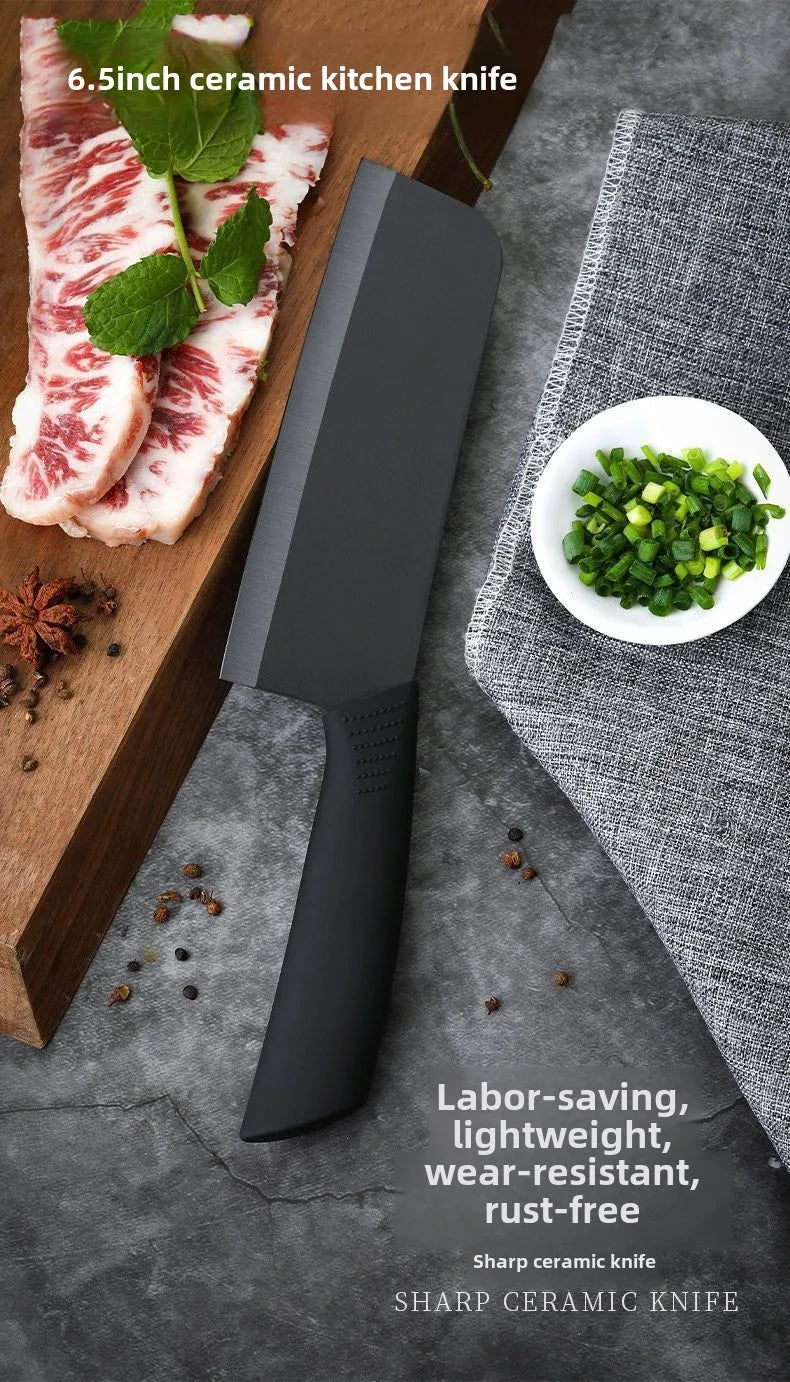 Kitchen Knife Set Chef Knife Black Steel Vegetable Knife Black Fruit Knife Household Kitchen Knife Black Blade