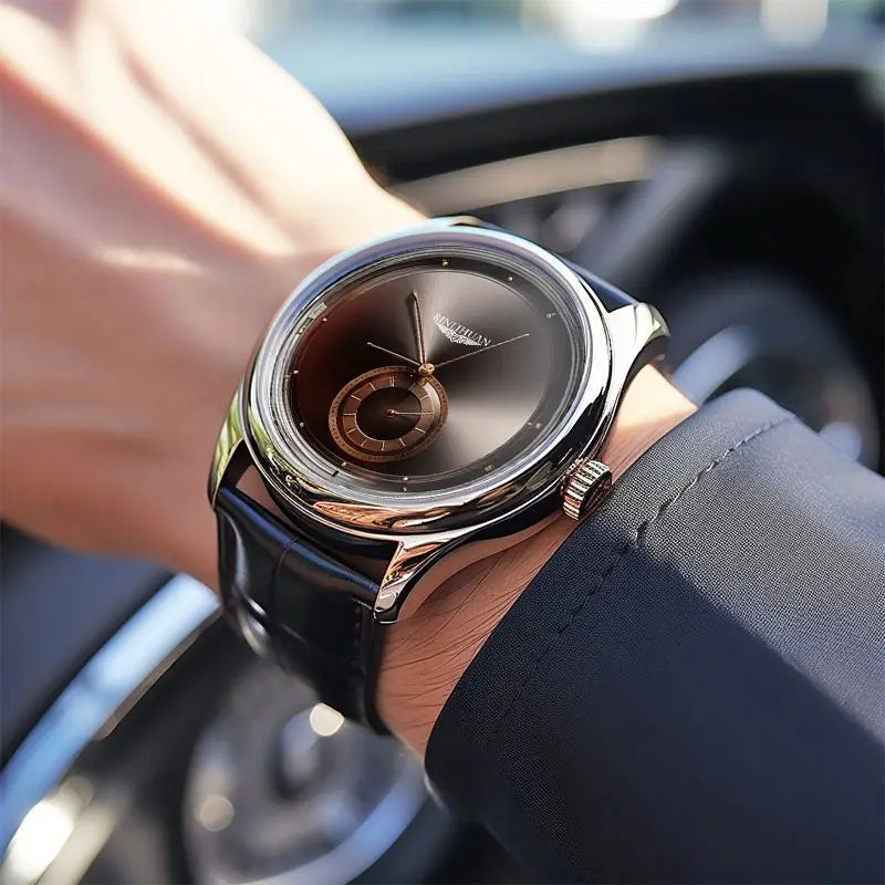 New Men's Fashion Top Watch Simple Digital Quartz Watch Casual Black Leather Students Clock Dress Watches 2025 Reloj Hombre