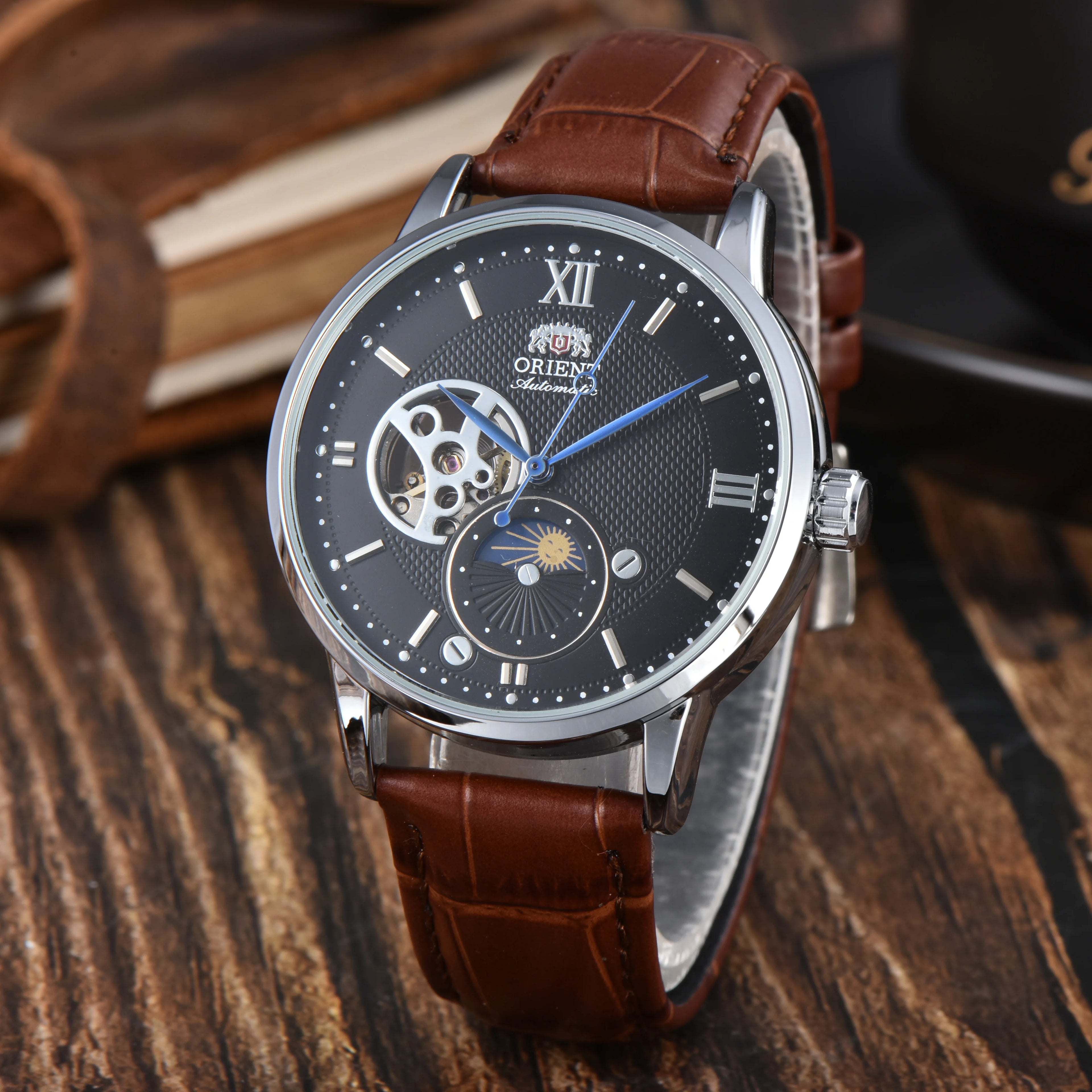 Sport Mechanical Automatic Unisex Watch Sun, Moon, Star, World Time Waterproof Shockproof Full Function Orient Series