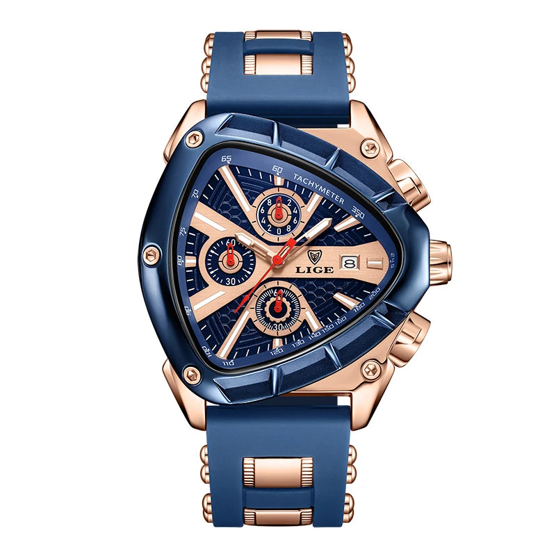 LIGE Original Luxury Men Watch Waterproof Sport Mens Quartz Wrist Watches Business Big Dial Wristwatches Relogio Masculino+BOX