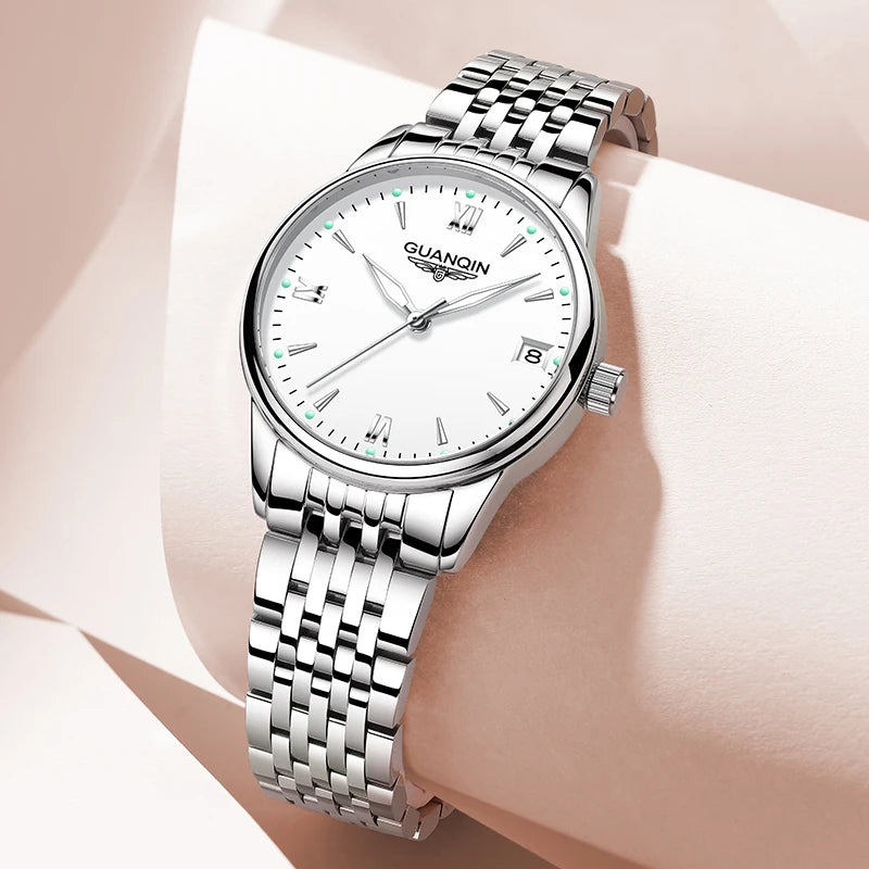 Women's Automatic Watch - Elegant Stainless Steel Waterproof