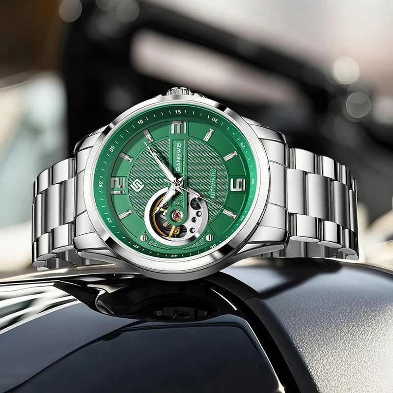 LIGE Tourbillon Watches For Men Fashion Business Watch Men Top Brand Luxury Waterproof Men's Mechanical Wristwatch Reloj Hombre