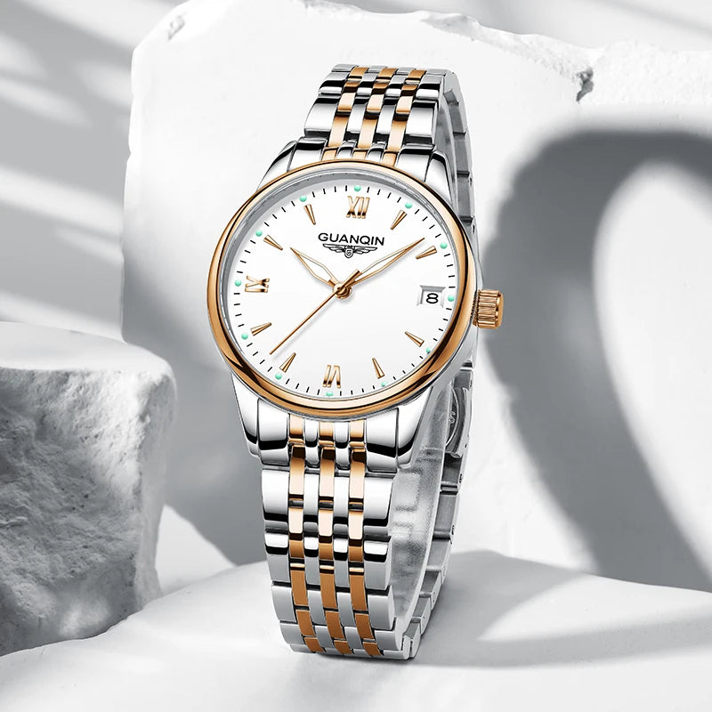 Women's Automatic Watch - Elegant Stainless Steel Waterproof