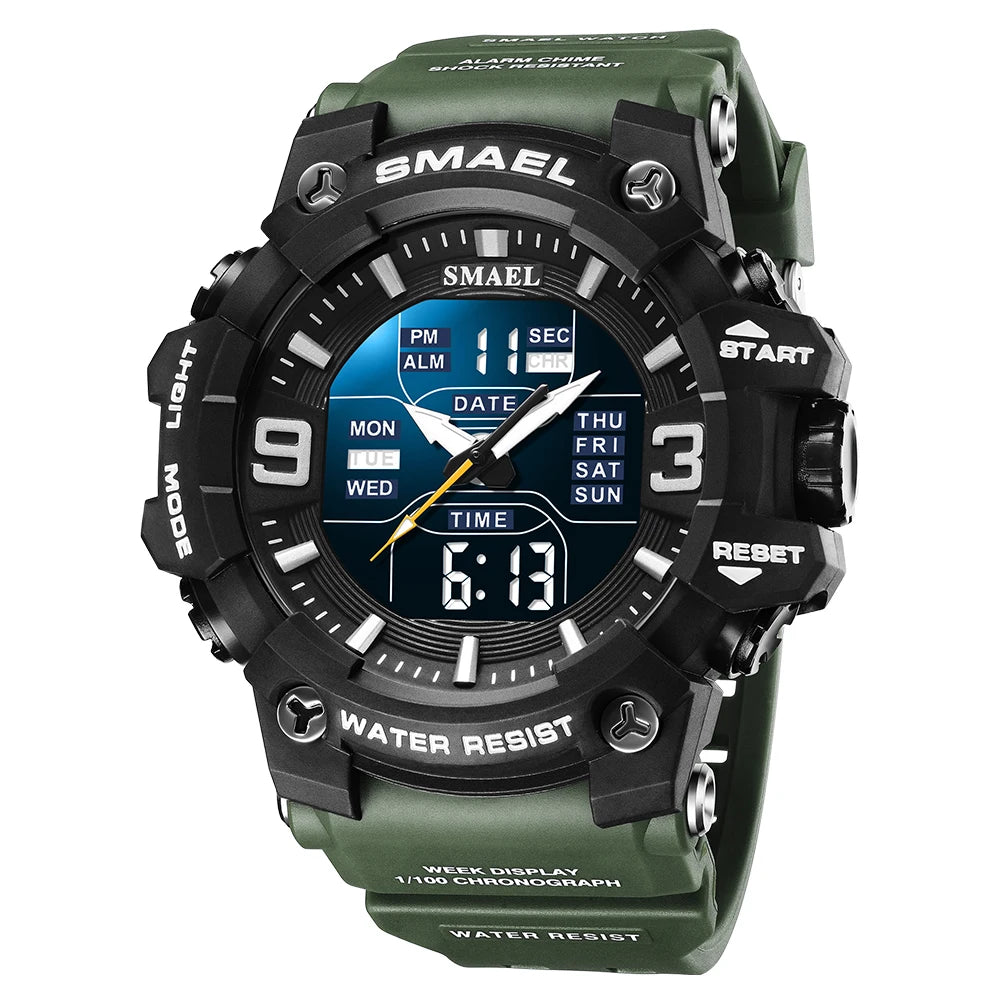TimeSync Commander 8049 - Auto-Date Dual Display Quartz Sport Watch