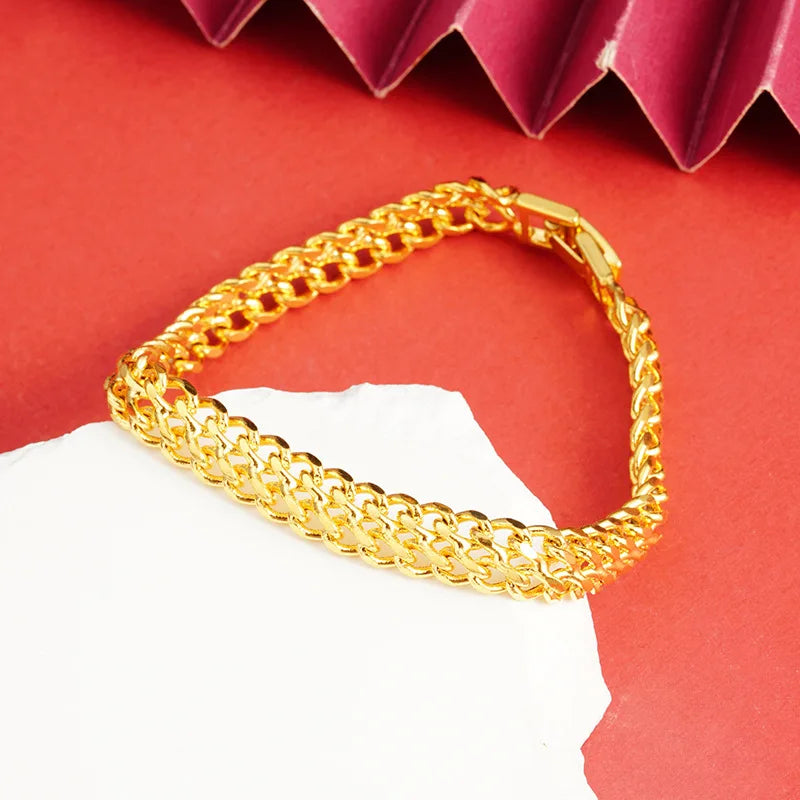 24K Gold Women's Keel Bracelet