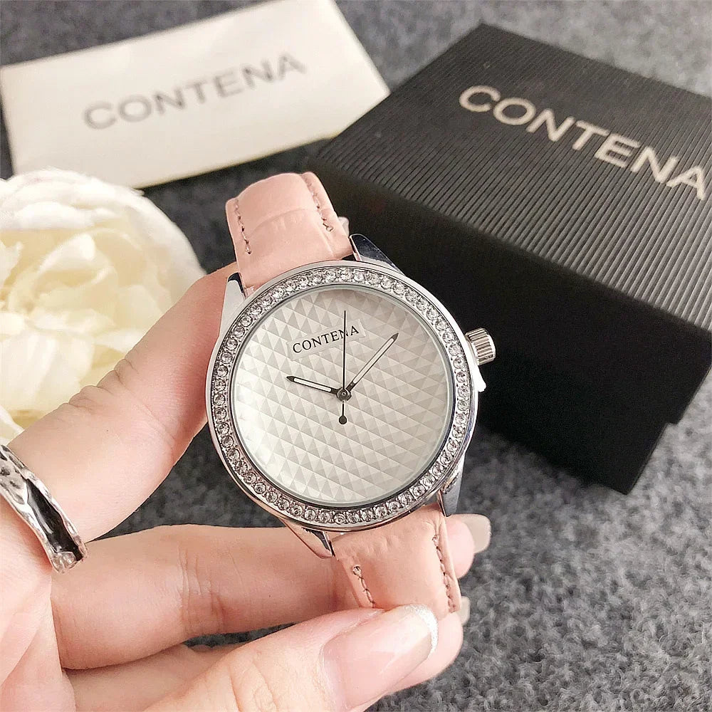 New Women Watches Top Brand Luxury Rhinestone Wrist Watch Clock for Women Casual Leather Quartz Ladies Watch relogio feminino