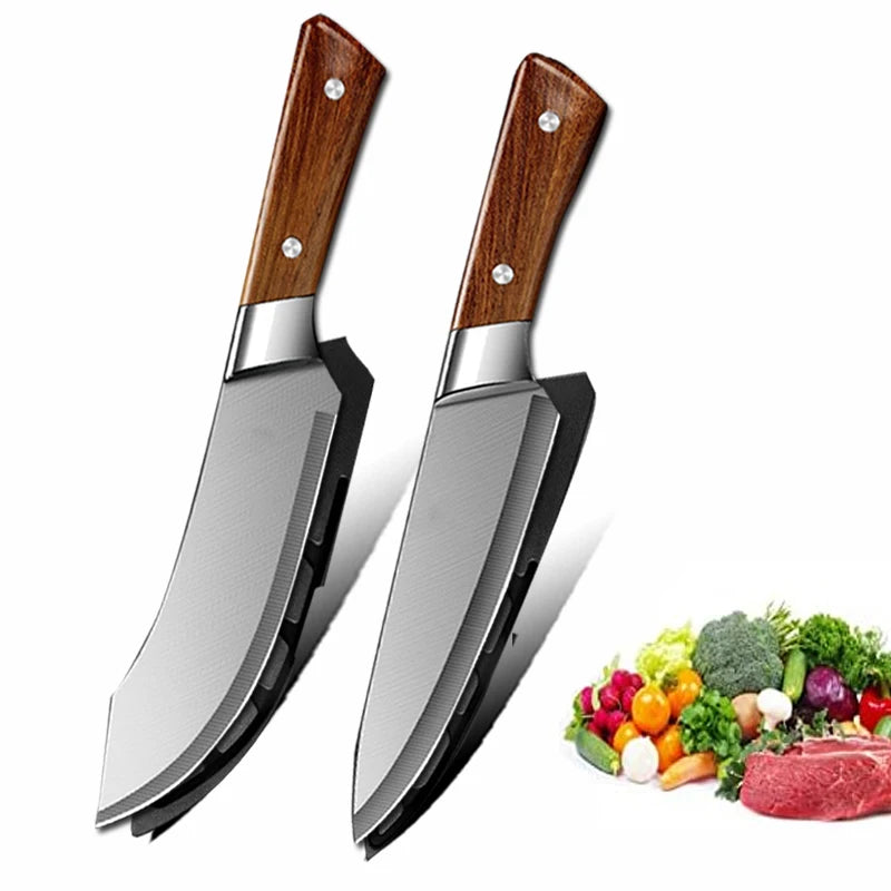 Stainless Steel Kitchen Knife Set Meat Cutting Knife Butcher's Pig Killing Knife Professional Boning Knife Kitchen Accessories
