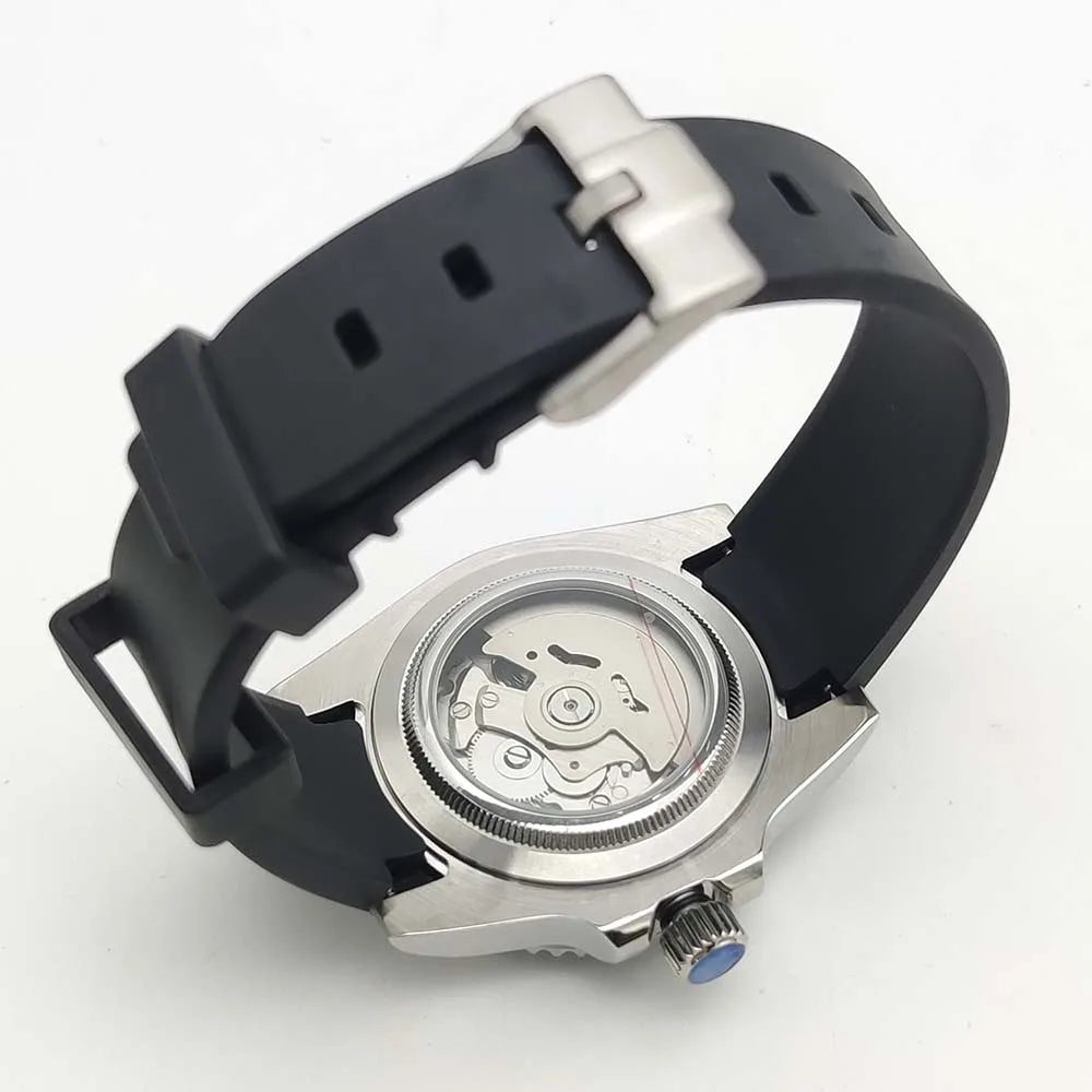 40MM Fashion Watch NH35 Movement Perpetual Calendar Waterproof Luminous Automatic Mechanical Watch Sapphire Glass Rubber Strap