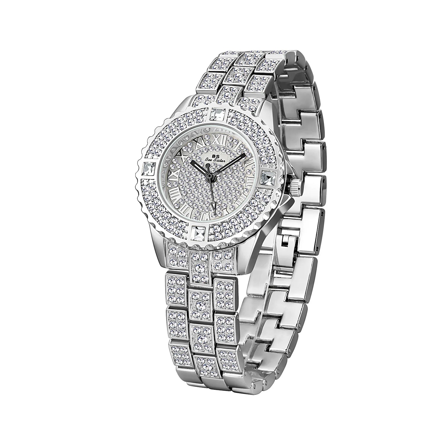 Luxury Diamond Watches For Women Fashion Dress Gold Women's Wristwatch Rhinestone Quartz Ladies Golden Stainless Steel Watch New