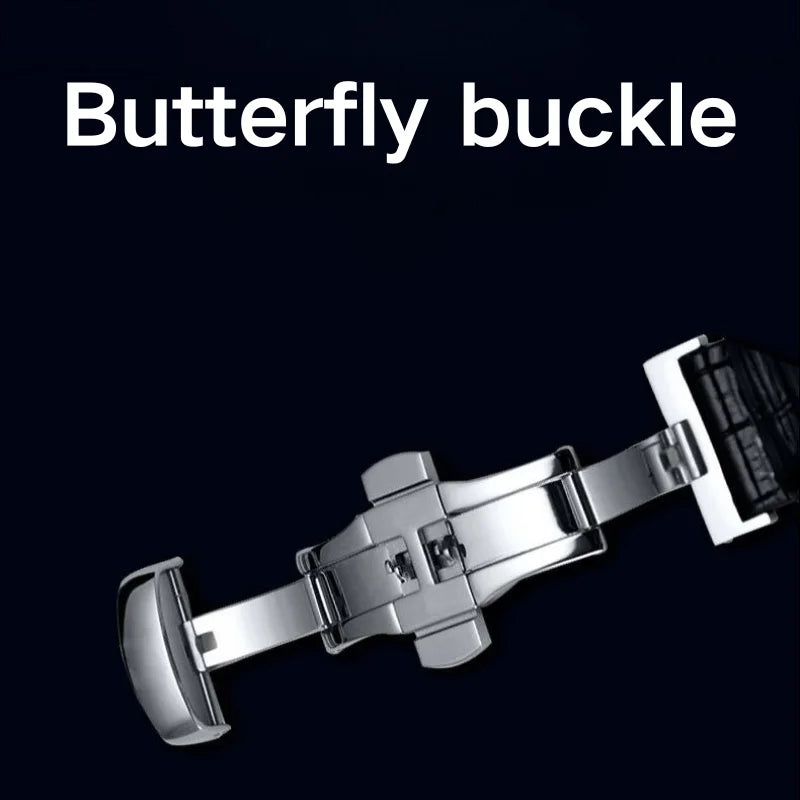 Men's Fully Automatic Mechanical Watch Moon Phase Series 42mm Dial with Moon Phase Function Sun God Style Leather Strap