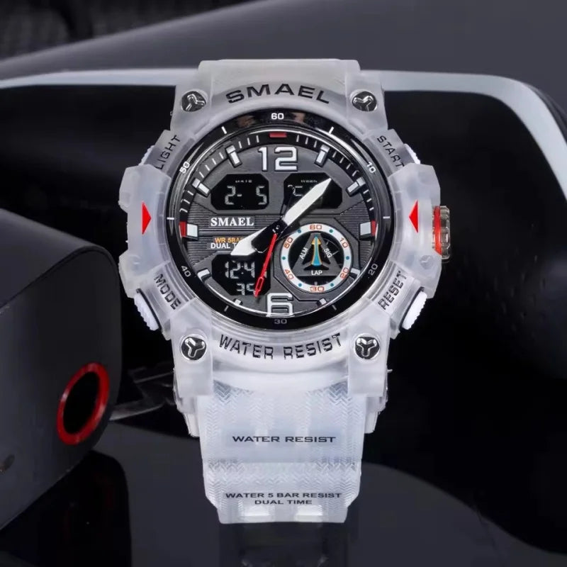 SMAEL Tactical Command 8007 - Military Dual Display Alarm Watch