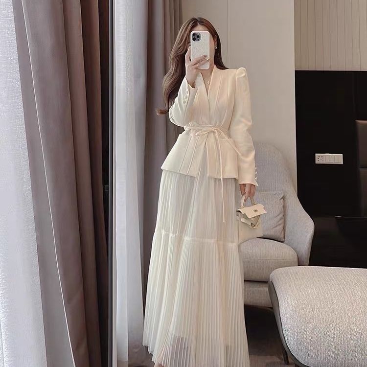 UNXX 2025 High-end Custom Floral Suits Women Spring and Autumn Matching Set Elegant Blazer Pencil Skirt 2 Pieces Office Lady