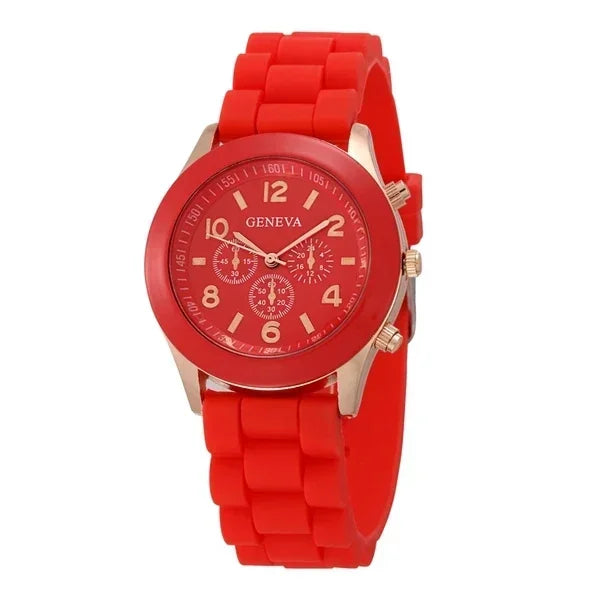 Premium Women's Luxury Quartz Watch - Silicone Strap Fashion Timepiece