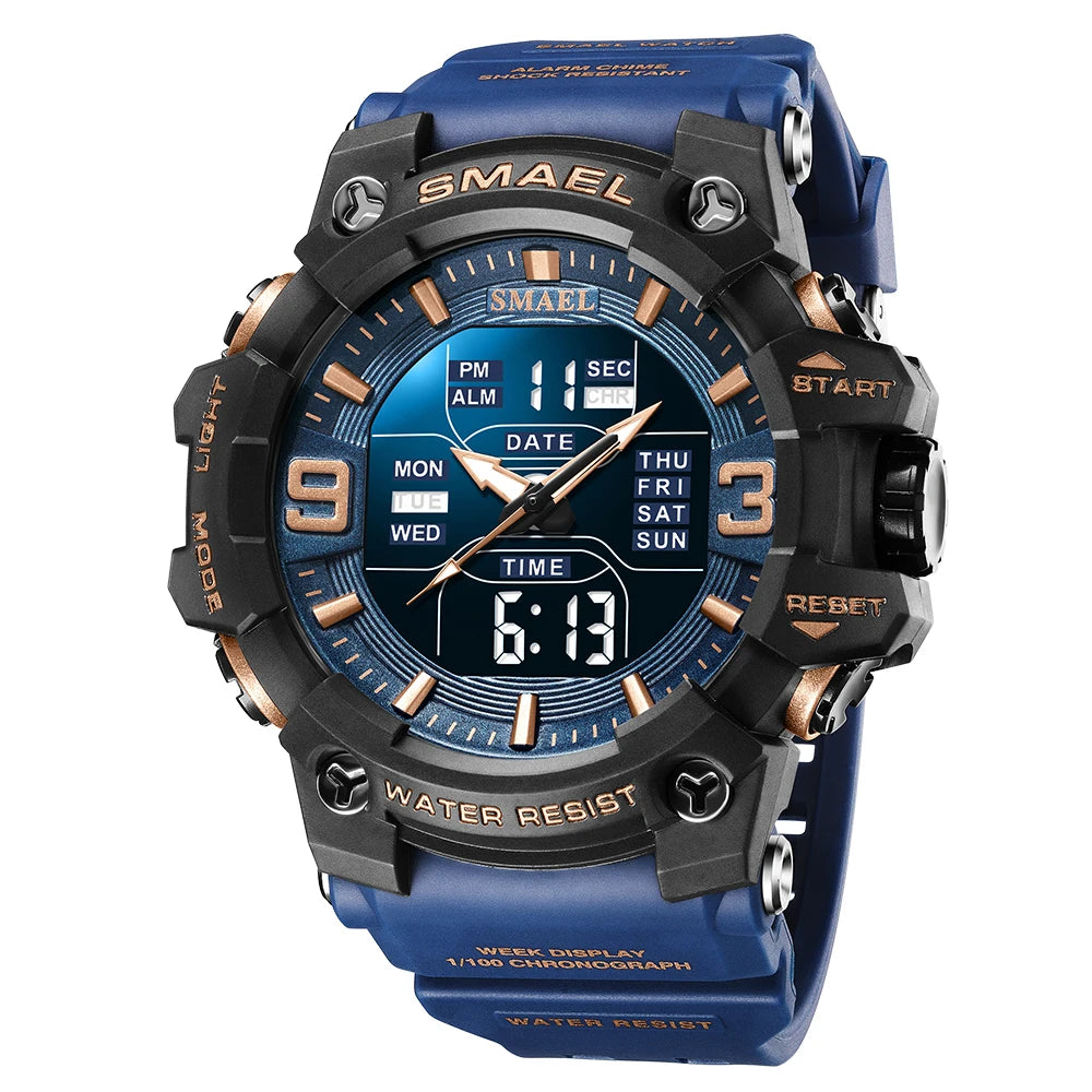TimeSync Commander 8049 - Auto-Date Dual Display Quartz Sport Watch