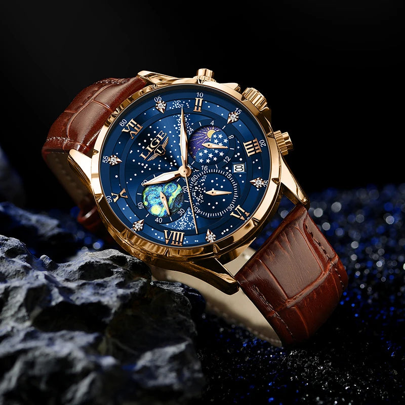 The Prestige Leather - Luxury Chronograph Watch