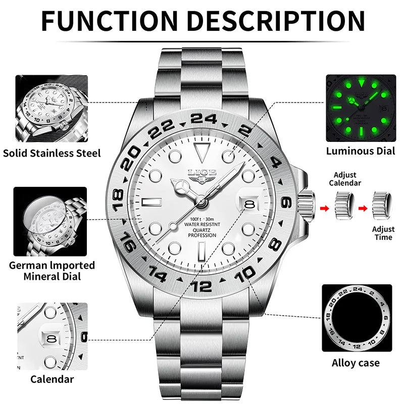 The Classic Executive - Luxury Stainless Steel Watch