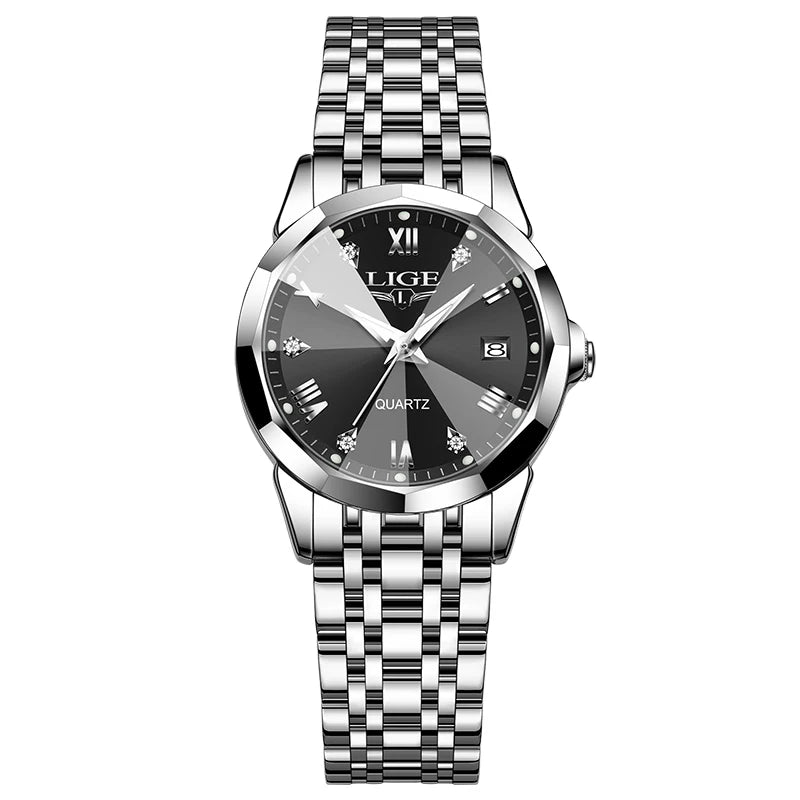 LIGE Top Luxury Elegant Women Watch Fashion Ladies Watch Waterproof Luminous Quartz Wristwatch Reloj Mujer Girlfriend Gifts+Box
