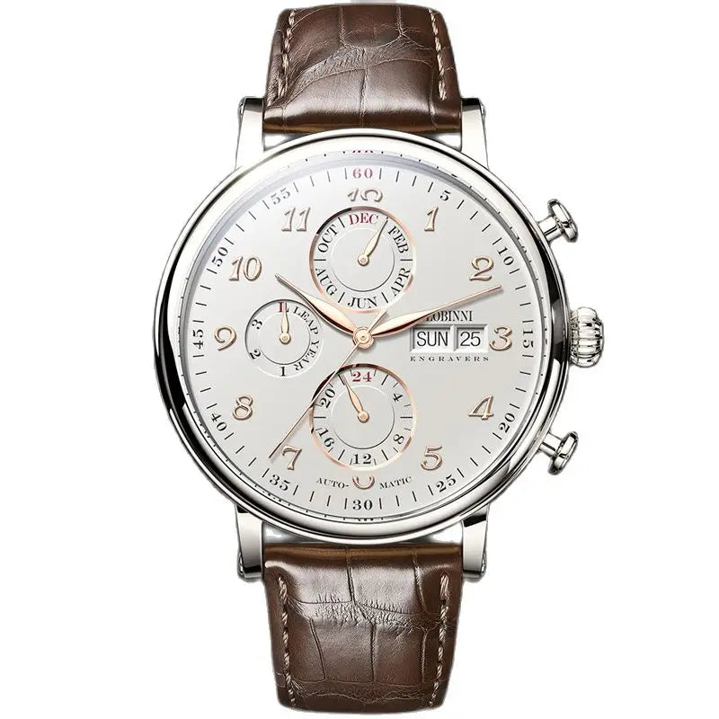 Men's Watches Switzerland LOBINNI Luxury Brand Perpetual Calendar Multi-function Seagull Automatic Mechanical Sapphire L13019-6