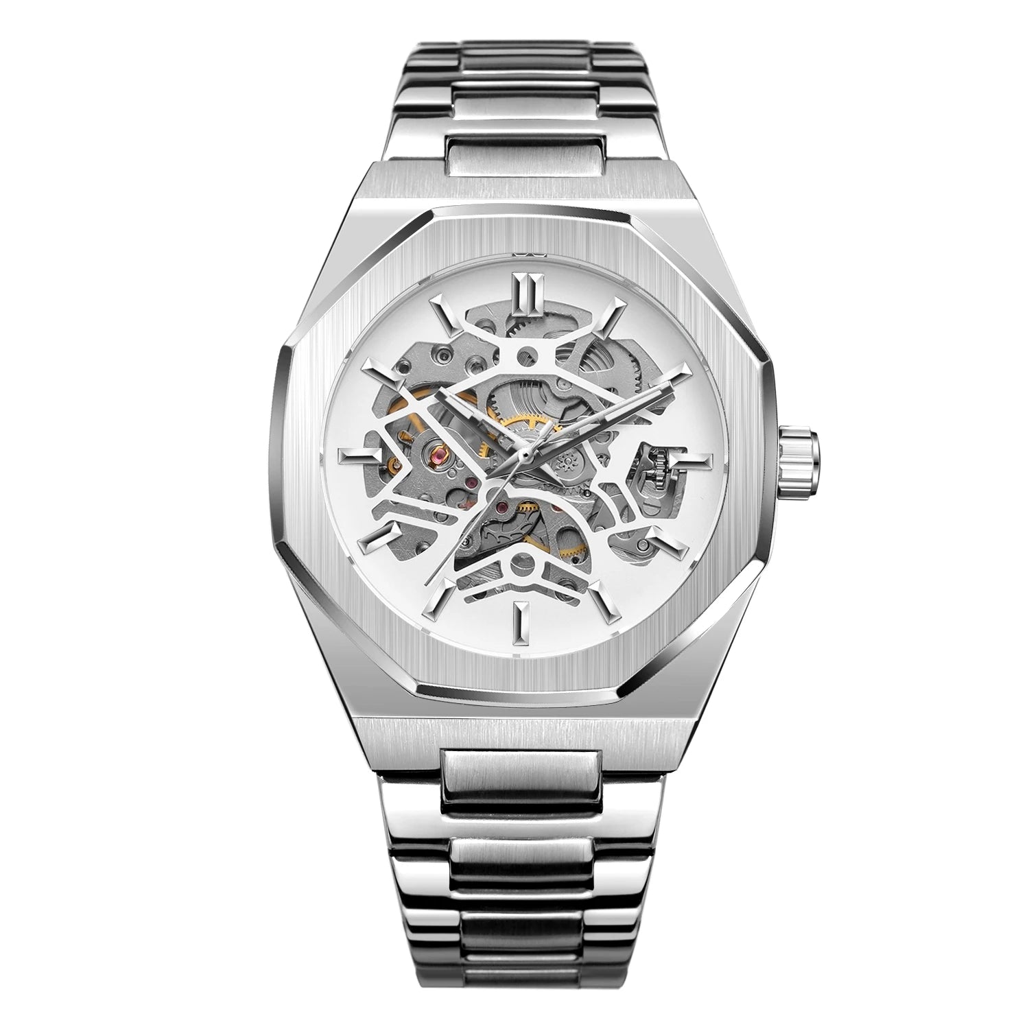 TacticalForce Recon - Military Skeleton Automatic Waterproof Steel Watch
