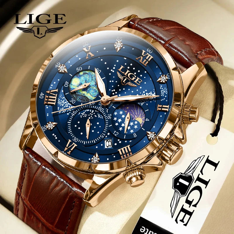 The Prestige Leather - Luxury Chronograph Watch
