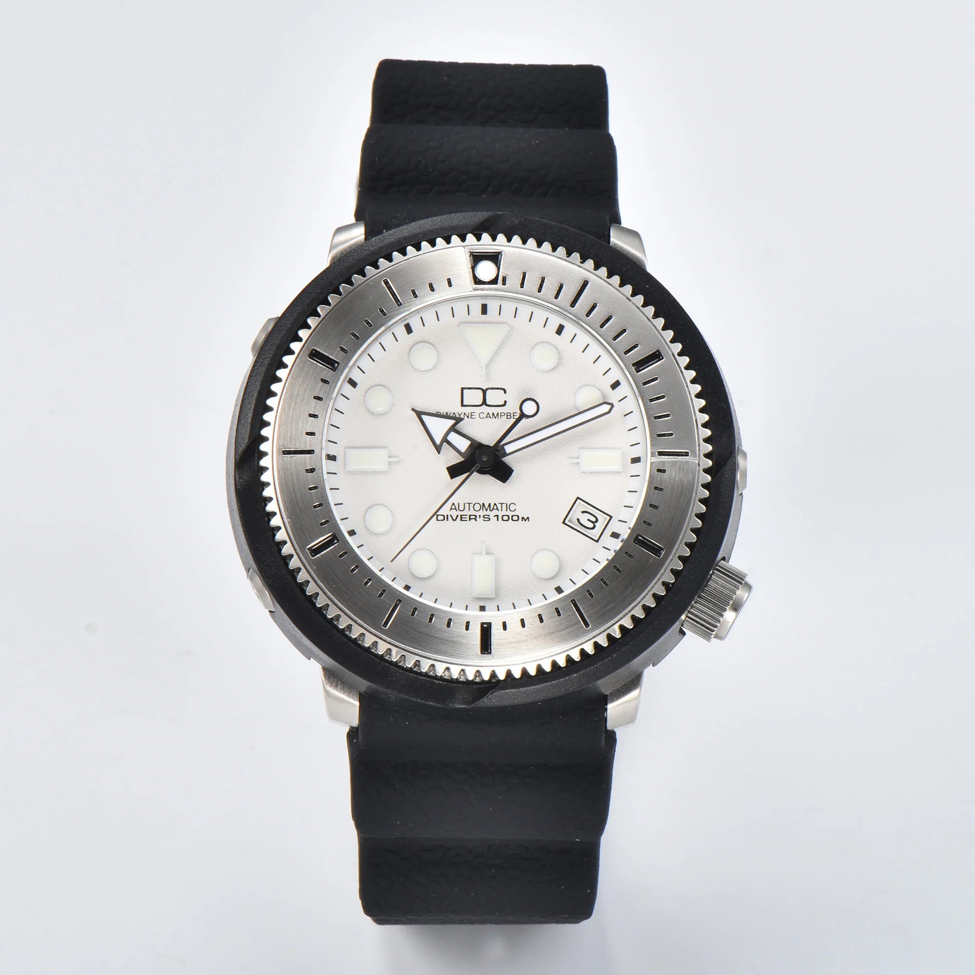 Automatic mechanical watch NH35 with waterproof sapphire glass and rubber strap - trendy, individual and fashionable wristwatch