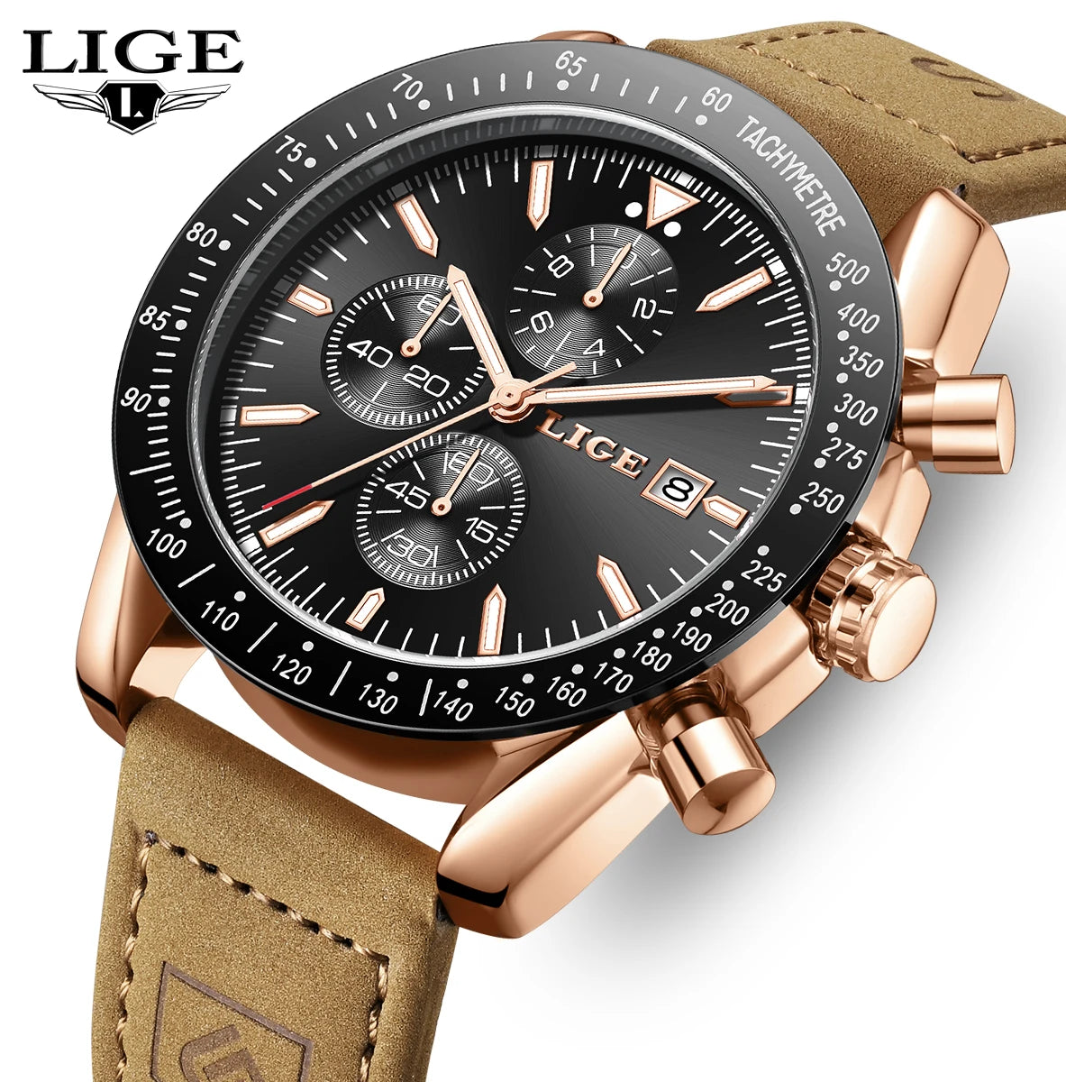 LIGE Sovereign 2025 - Elite Business Steel Quartz Timepiece