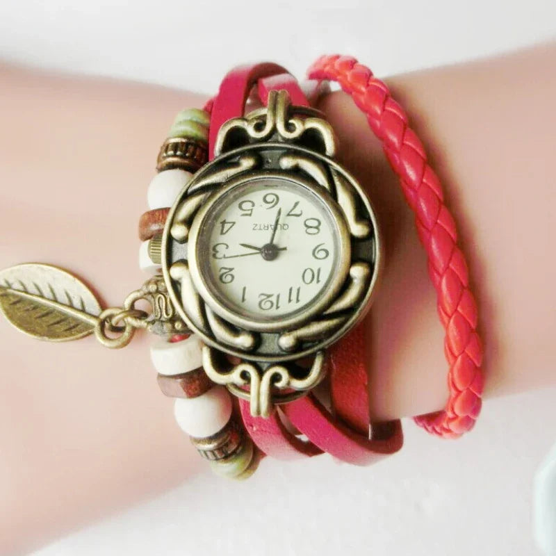 Elegant Fashion Ladies Dress Watches Vintage Wristwatches for Women Leatcher Band Small Dial Female Quartz Watch Montre Femme