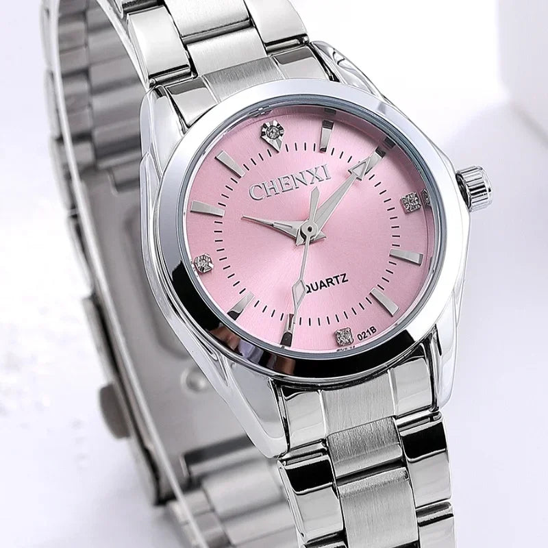 Luxury Diamond Alloy Watch - Fashion Steel Bracelet Waterproof Timepiece for Women