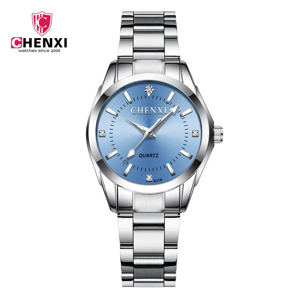 Luxury Diamond Alloy Watch - Fashion Steel Bracelet Waterproof Timepiece for Women