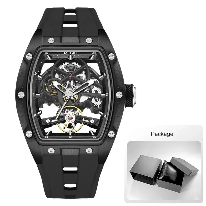 Skeleton Sport Automatic Watch - Silicone Band Waterproof