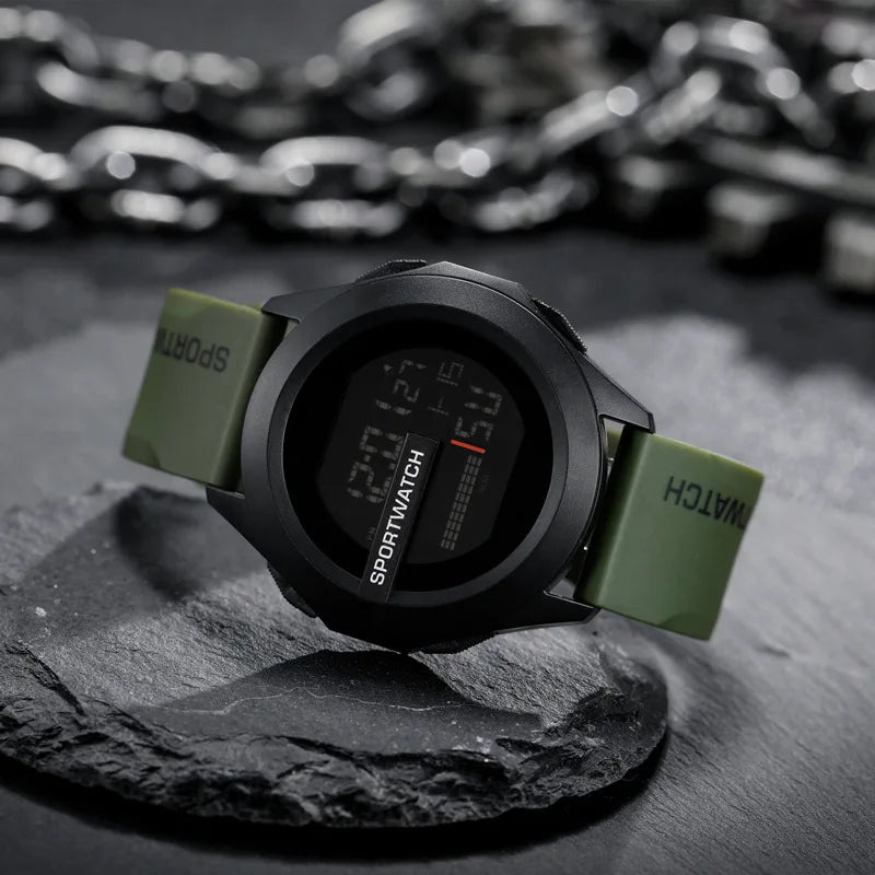 POSHI Sport Watch for Man Luxury Digital Wristwatch Stopwatch Luminous with Date Week Original Waterproof Clock free shipping