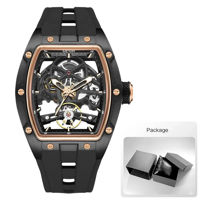 Skeleton Sport Automatic Watch - Silicone Band Waterproof