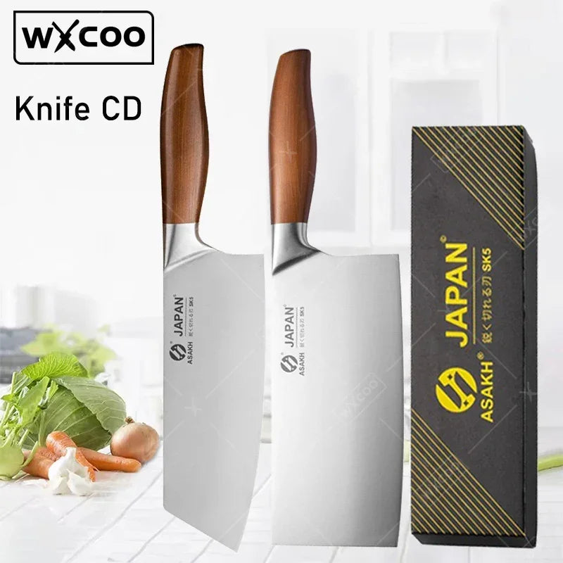 WXCOO Professional Japanese Chef's Knife Hand Forged Kitchen Knife Set Cooking Sashimi Knives Fruit Peeling & Slicing Knife