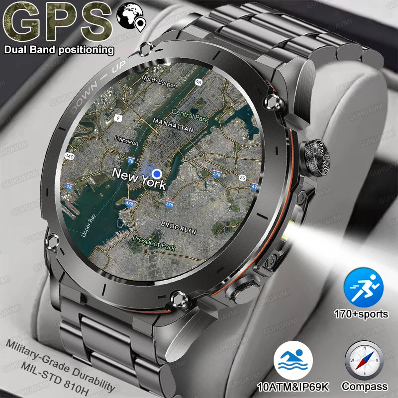 For HUAWEI GPS Smart Watch 10ATM Waterproof Built-in Dual-Band GNSS BT Call Compass  MIL-STD 810H Grade Military Smartwatch 2025