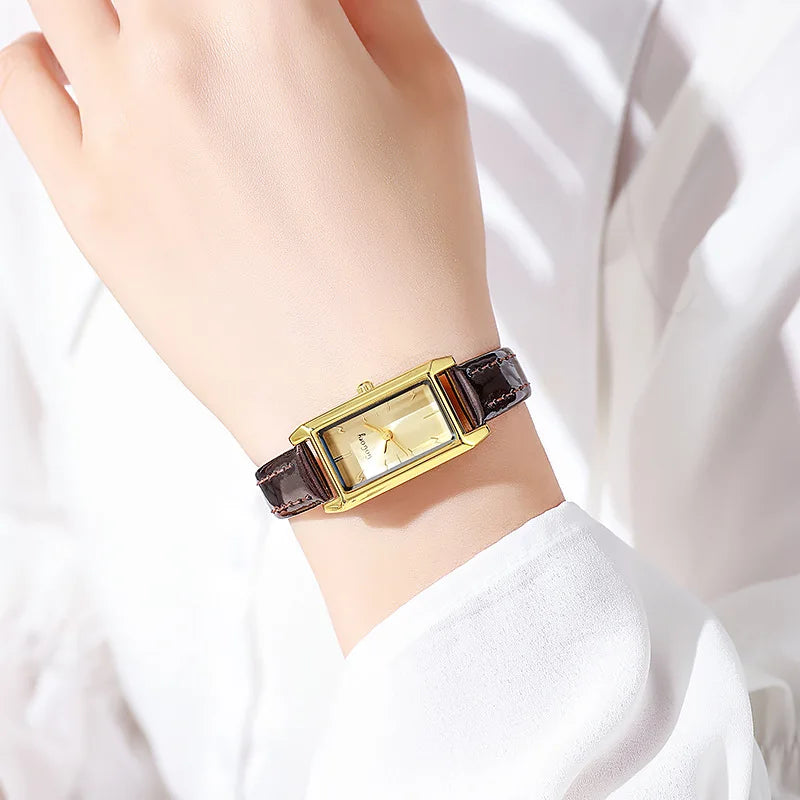 Luxury Watches for Women Retro Female Watch Ladies Belt Black Quartz Wristwatches Montre Femme Relogio Feminino Gifts