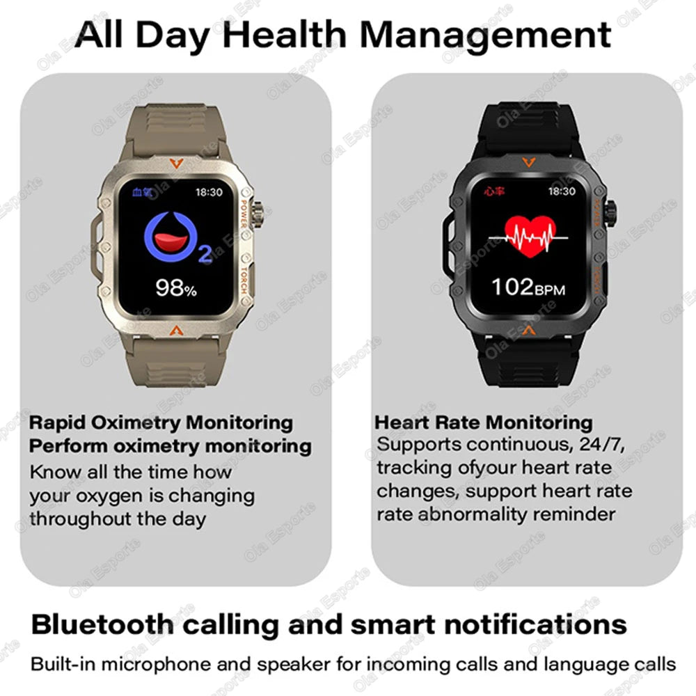 Outdoor Sport Smart Watch with Led Lighting Men Women Watches Fitness Track ECG+PGG Smart Watch