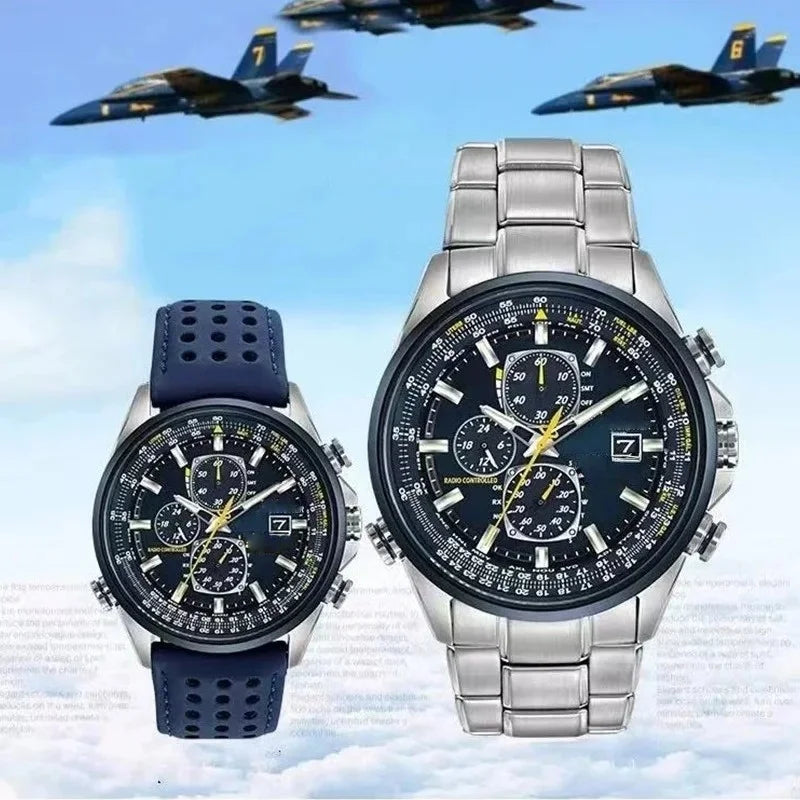New Hot Sale Men Luxury Trend Quartz Clock Calendar Waterproof Multi Function Fancy Round Watch Stainless Automatic Watch