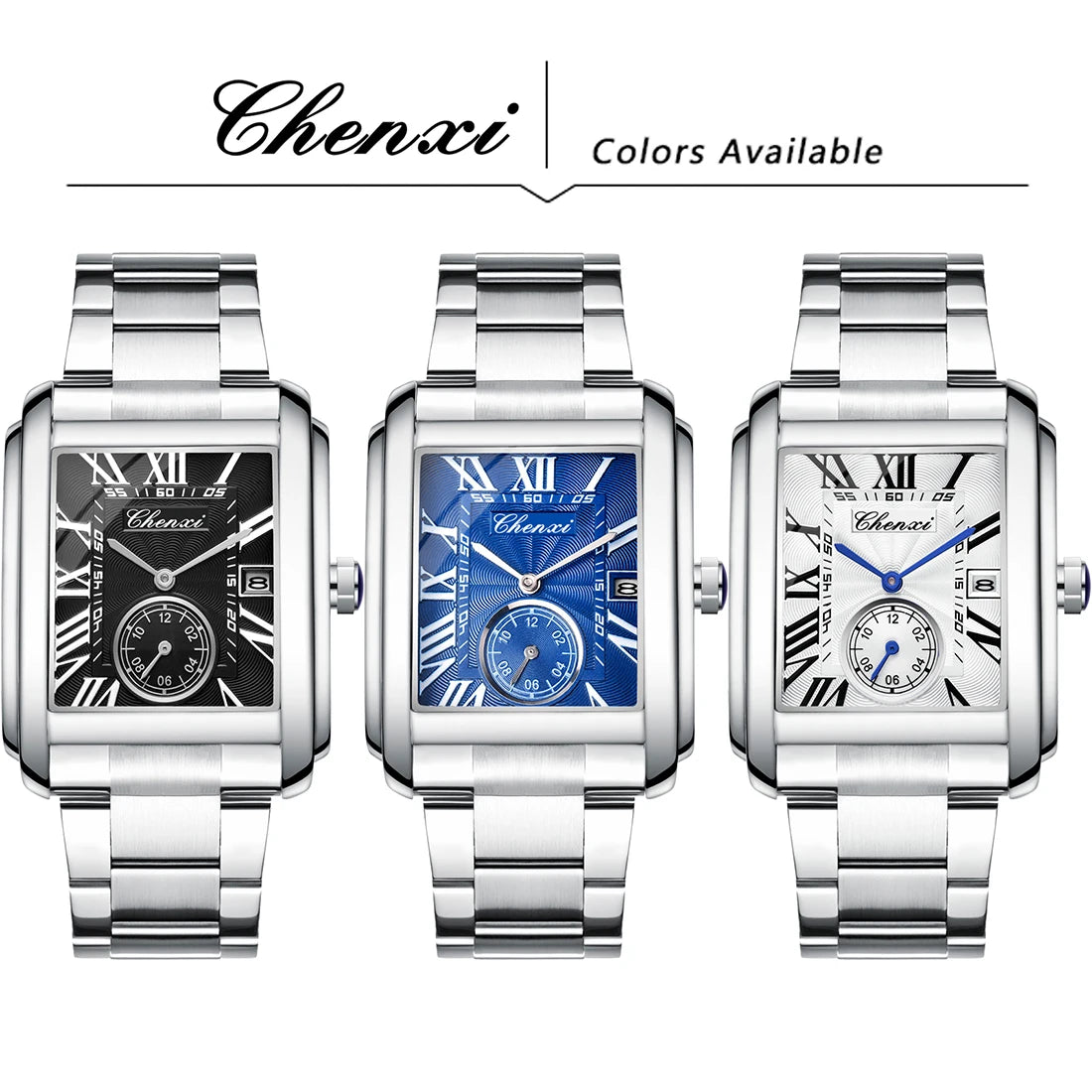 Classic Square Waterproof Watch - Premium Stainless Steel Fashion Quartz