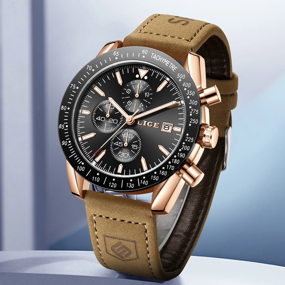 LIGE Sovereign 2025 - Elite Business Steel Quartz Timepiece