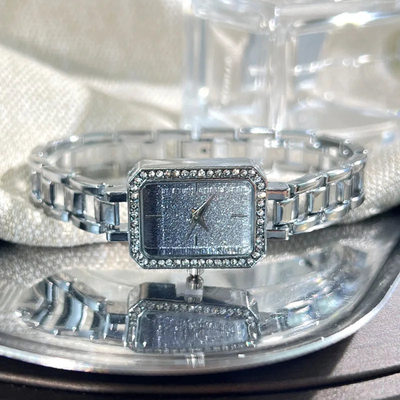 Luxury Crystal Elegant Watches For Women Gold Bracelet Jewelry Quartz Wristwatch New Fashion Retro Original Ladies Watch