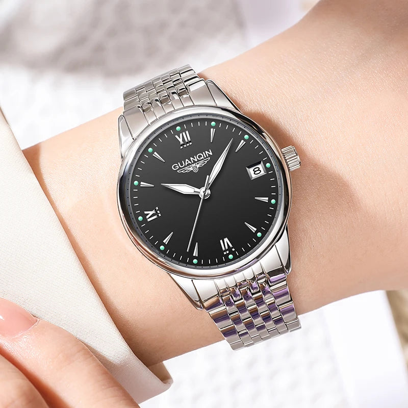 Women's Automatic Watch - Elegant Stainless Steel Waterproof