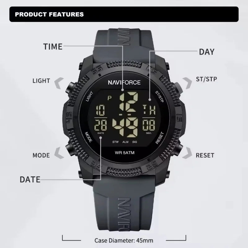 The Digital Scheduler - LCD Sports Electronic Watch