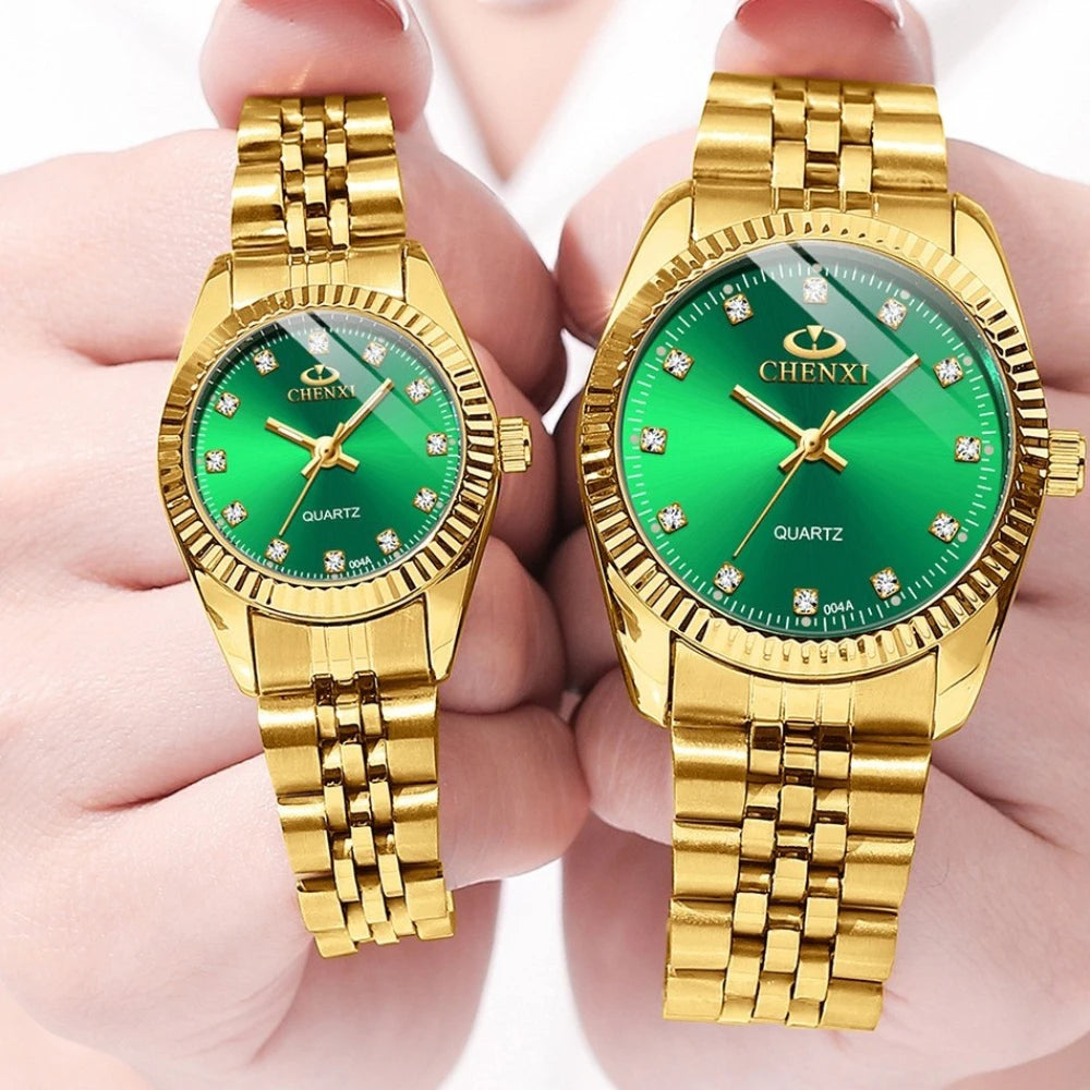 Golden Radiance - Women's Luxury Stainless Steel Quartz Watch