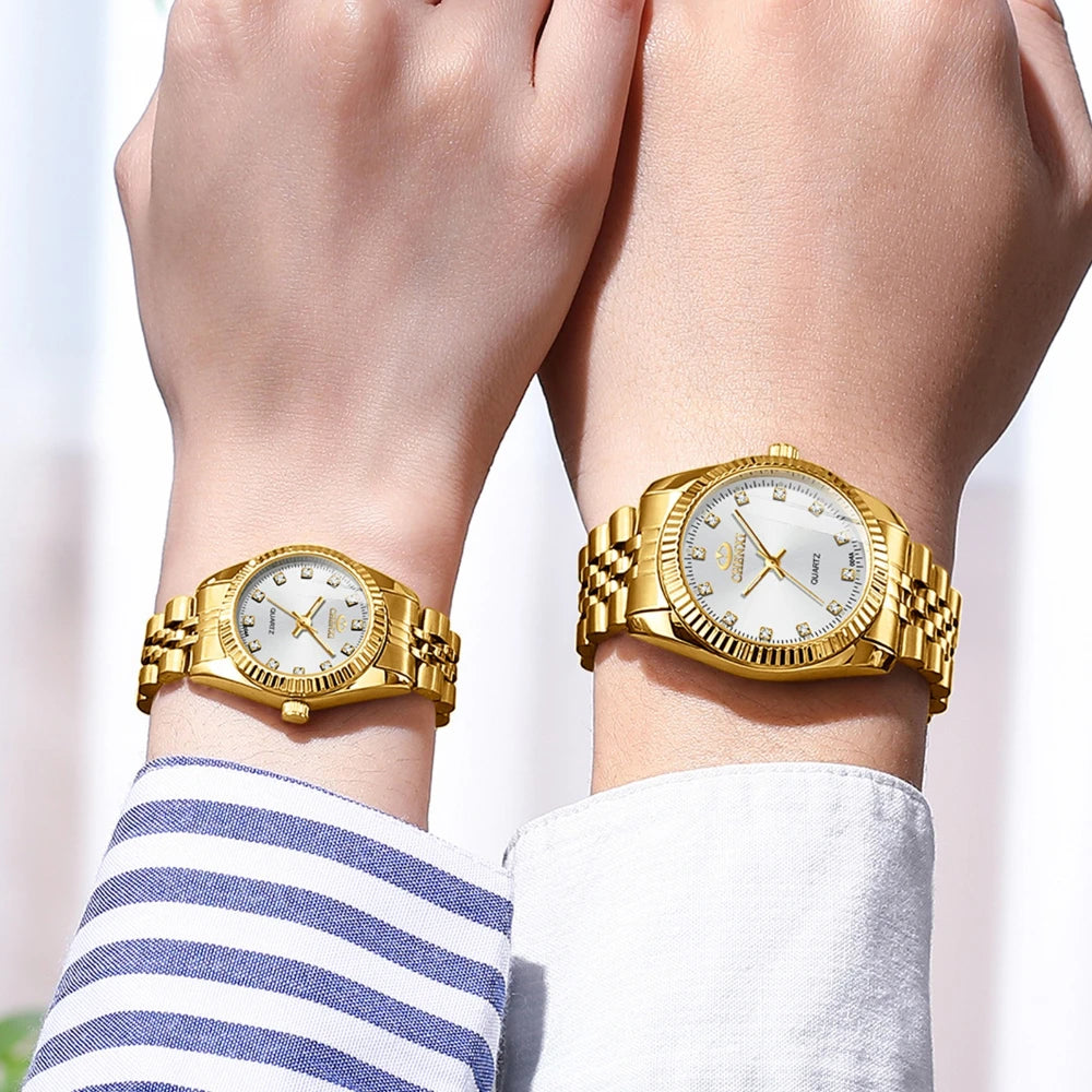 Golden Radiance - Women's Luxury Stainless Steel Quartz Watch