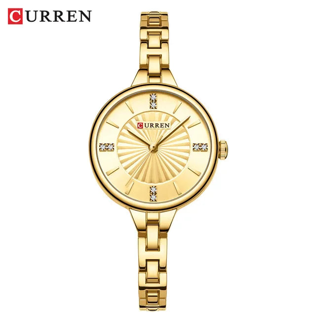CURREN 9097 Women's Waterproof Business Watch - Elegant Stainless Steel Casual Timepiece